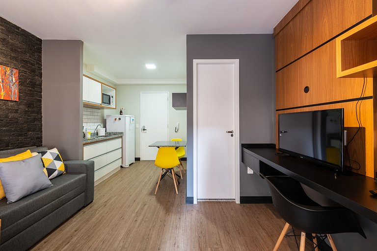 MI312 Studio perfeito com conforto e aconchego p/4