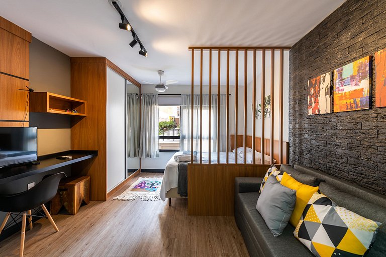 MI312 Studio perfeito com conforto e aconchego p/4