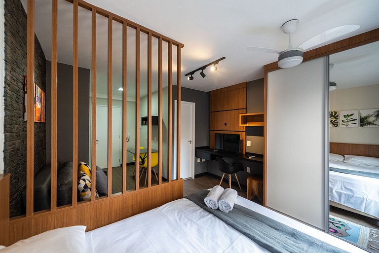 MI312 Studio perfeito com conforto e aconchego p/4