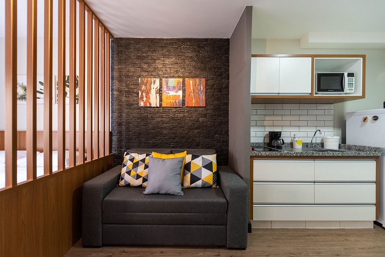 MI312 Studio perfeito com conforto e aconchego p/4