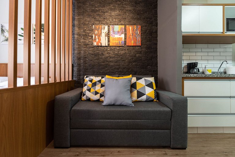 MI312 Studio perfeito com conforto e aconchego p/4