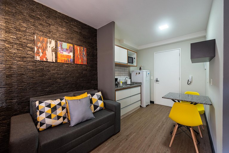 MI312 Studio perfeito com conforto e aconchego p/4