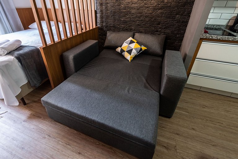 MI312 Studio Funcional e Aconchegante p/ Até 4