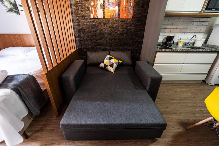 MI312 Studio perfeito com conforto e aconchego p/4