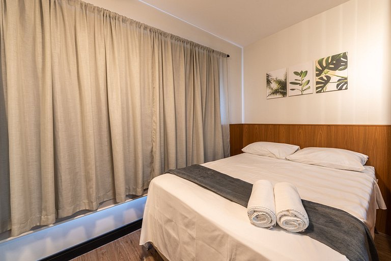 MI312 Studio Funcional e Aconchegante p/ Até 4