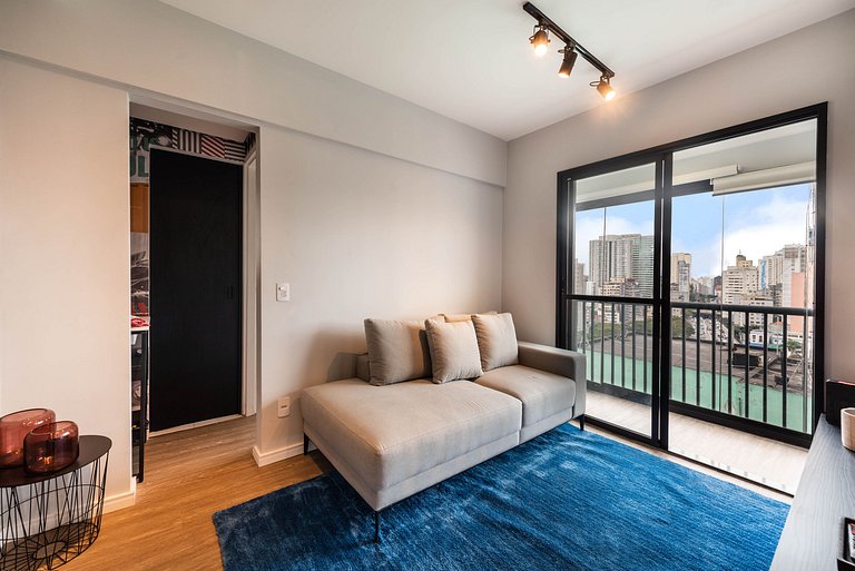 AQ1215 Apto 1 quarto com vista Prox Av Paulista