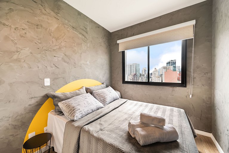 AQ1215 Apto 1 quarto com vista Prox Av Paulista