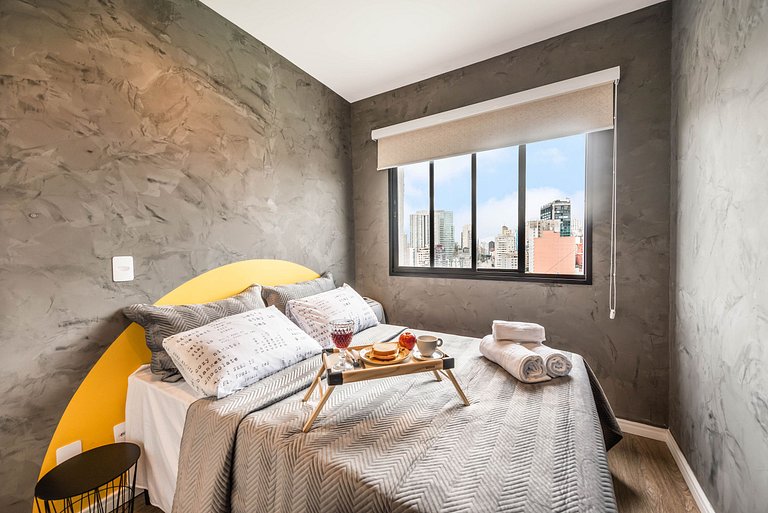 AQ1215 Apto 1 quarto com vista Prox Av Paulista