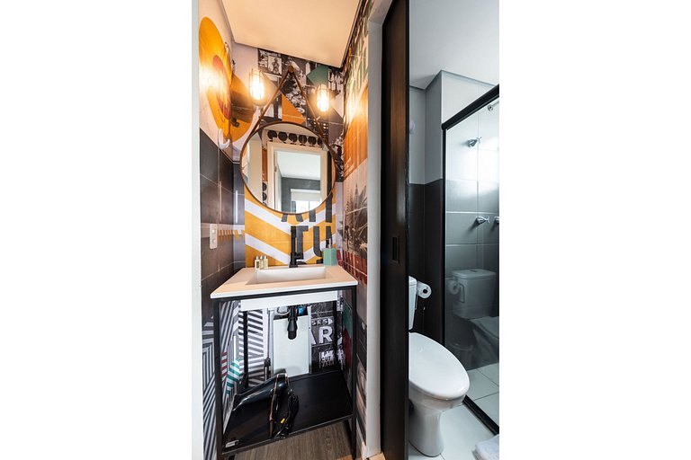 AQ1215 Apto 1 quarto com vista Prox Av Paulista