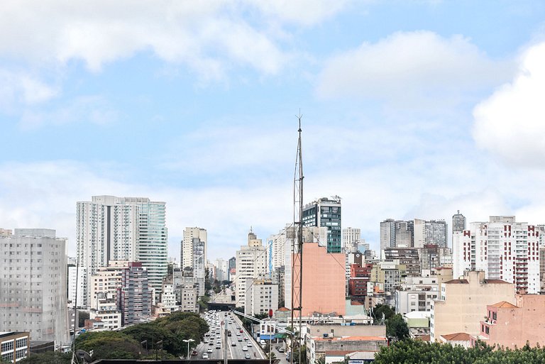AQ1215 Apto 1 quarto com vista Prox Av Paulista