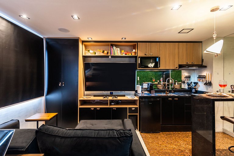 AA212 Studio sofisticado Na Bela Vista com Jacuzzi