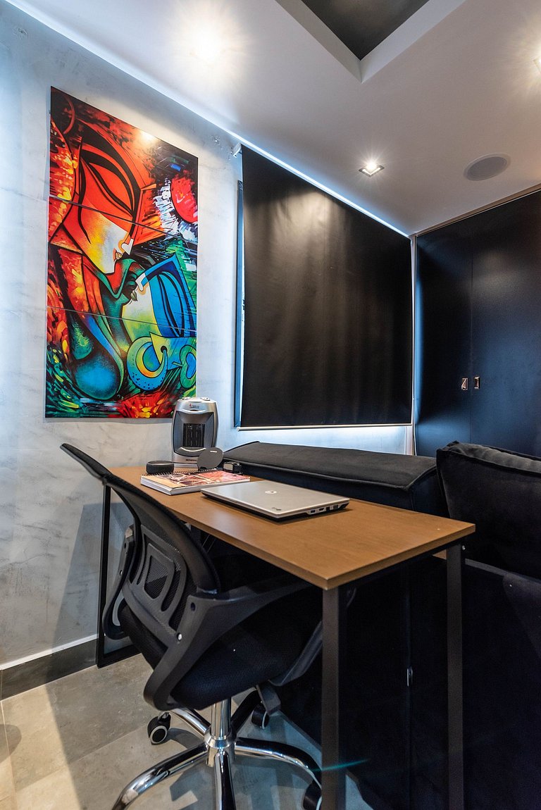 AA212 Studio sofisticado Na Bela Vista com Jacuzzi