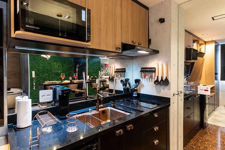 AA212 Studio sofisticado Na Bela Vista com Jacuzzi