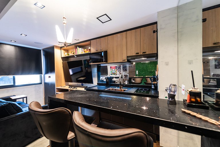 AA212 Studio sofisticado Na Bela Vista com Jacuzzi