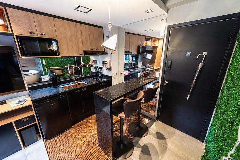 AA212 Studio sofisticado Na Bela Vista com Jacuzzi