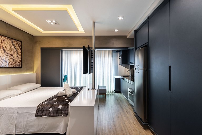 VU3 Studio Confortável com Vaga | Allianz Parque