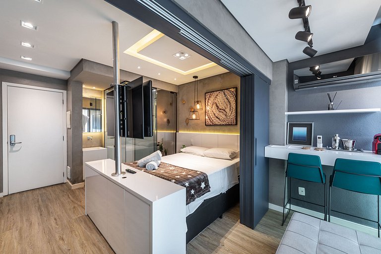 VU3 Studio Confortável com Vaga | Allianz Parque