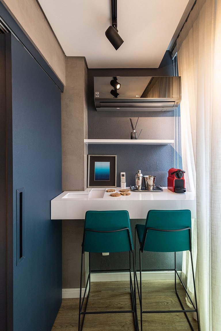 VU3 Studio Confortável com Vaga | Allianz Parque