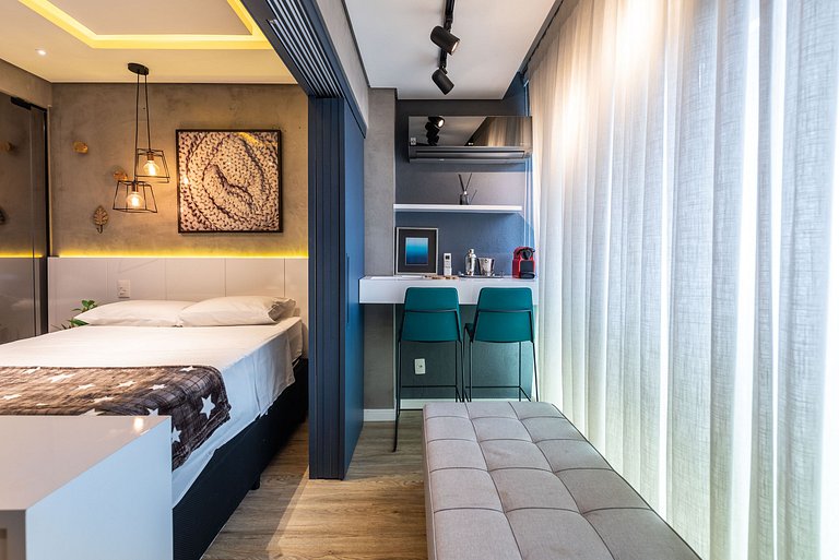 VU3 Studio Confortável com Vaga | Allianz Parque