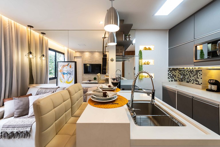 AAQ3 Espaço acolhedor para até 3 | Bela Vista