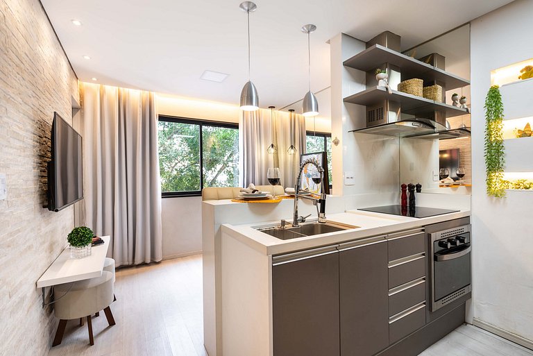 AAQ3 Espaço acolhedor para até 3 | Bela Vista