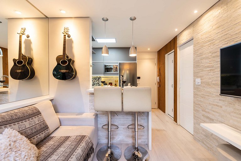 AAQ3 Espaço acolhedor para até 3 | Bela Vista