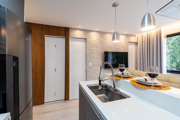 AAQ3 Espaço acolhedor para até 3 | Bela Vista