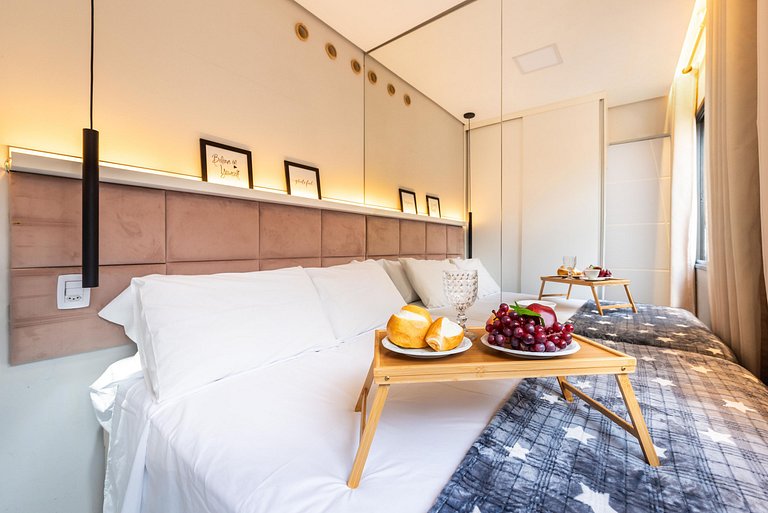 AAQ3 Espaço acolhedor para até 3 | Bela Vista