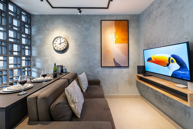 MI602 Studio Charmoso e Confortável p/ Até 4