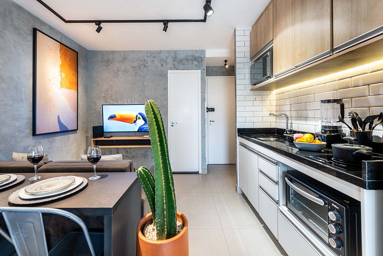 MI602 Studio Charmoso e Confortável p/ Até 4