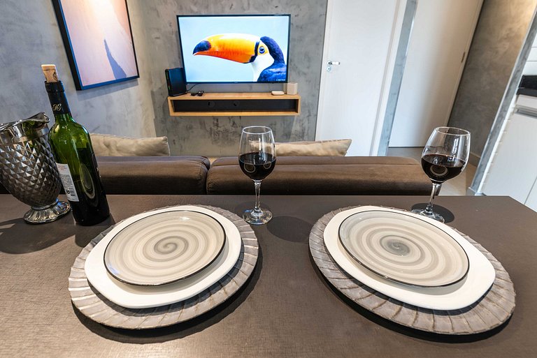 MI602 Studio Charmoso e Confortável p/ Até 4