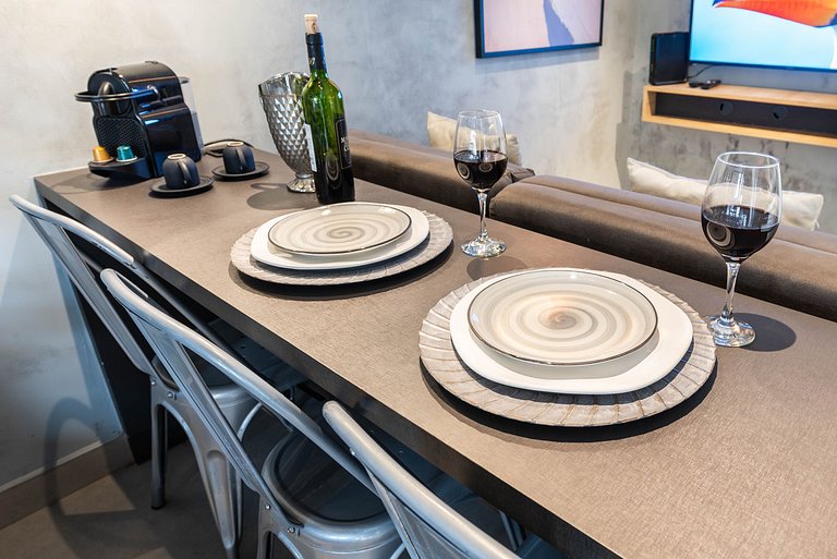 MI602 Studio Charmoso e Confortável p/ Até 4