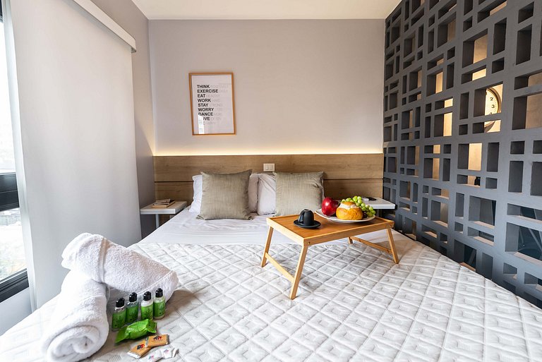 MI602 Studio Charmoso e Confortável p/ Até 4