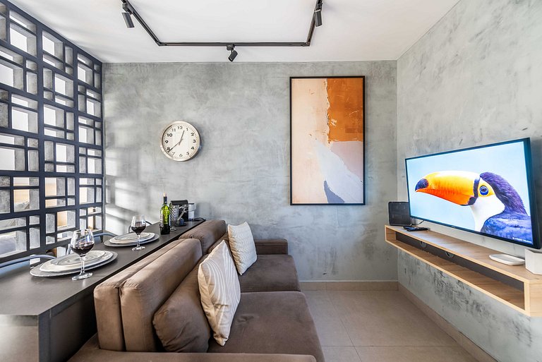 MI602 Studio Charmoso e Confortável p/ Até 4