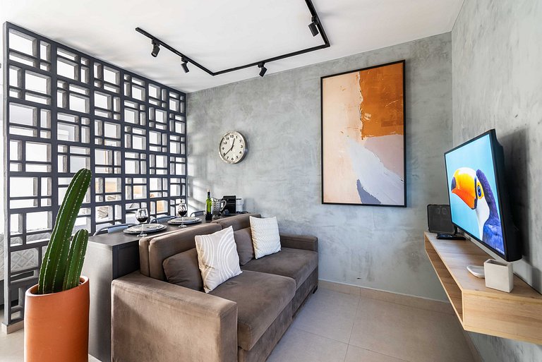 MI602 Studio Charmoso e Confortável p/ Até 4