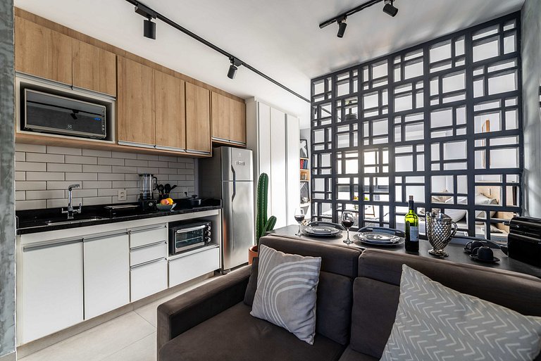 MI602 Studio Charmoso e Confortável p/ Até 4