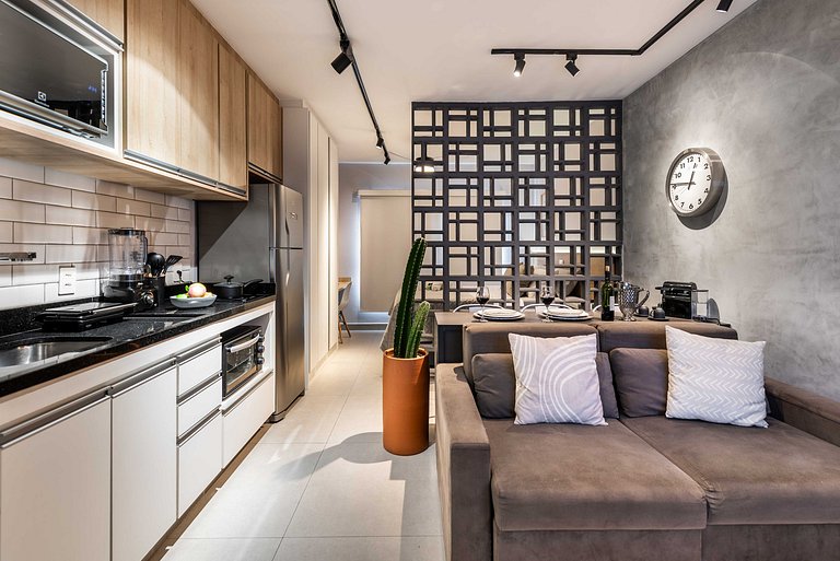 MI602 Studio Charmoso e Confortável p/ Até 4