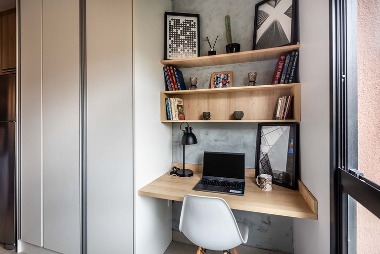 MI602 Studio Charmoso e Confortável p/ Até 4