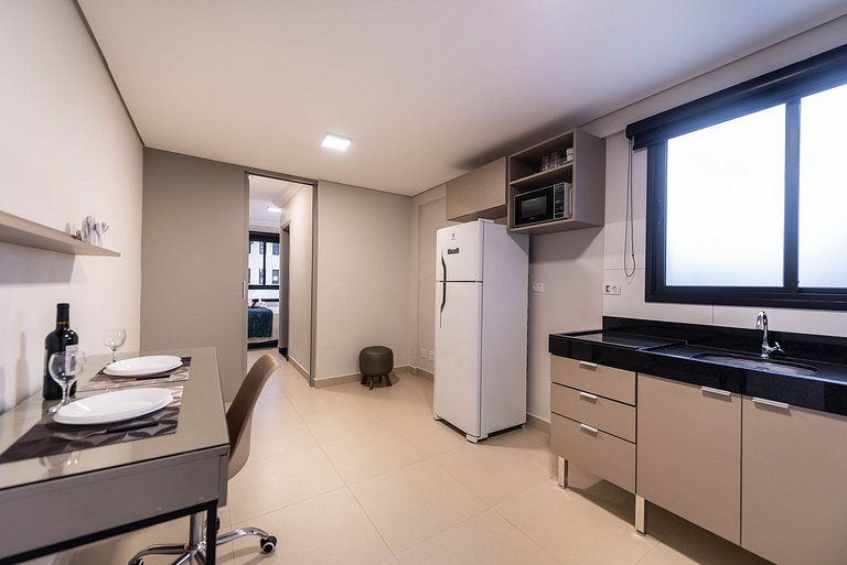BA304 Studio moderno e acolhedor em Moema