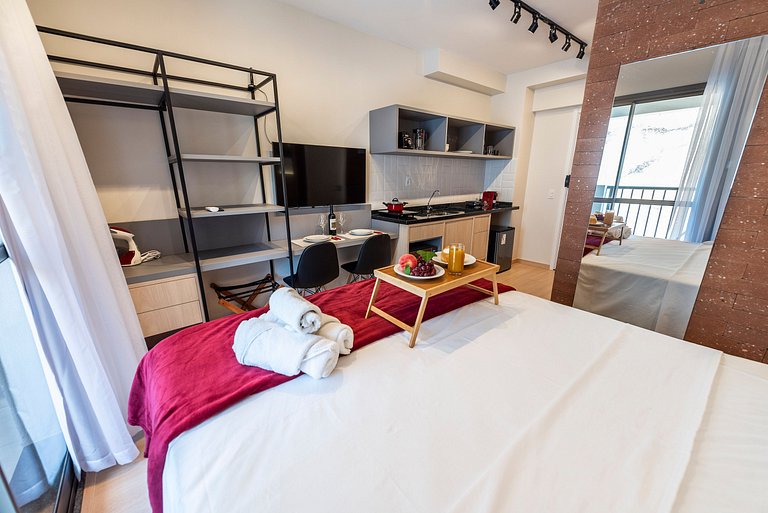 NEX711 Studio Moderno Charmoso Próximo à Paulista