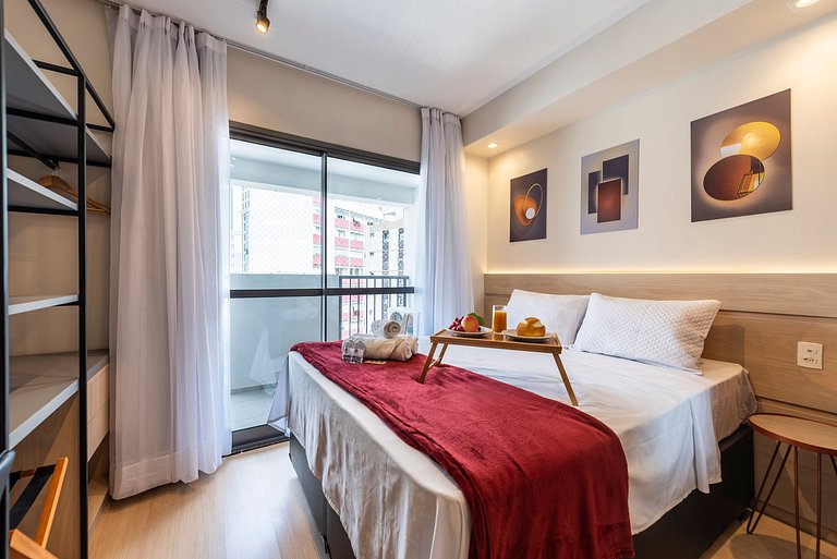 NEX908 Studio Moderno Charmoso Próximo à Paulista