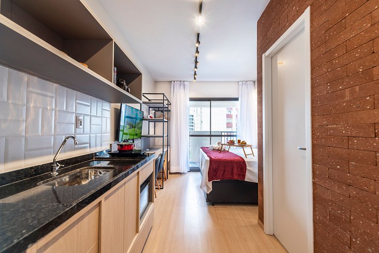 NEX908 Studio Moderno Charmoso Próximo à Paulista