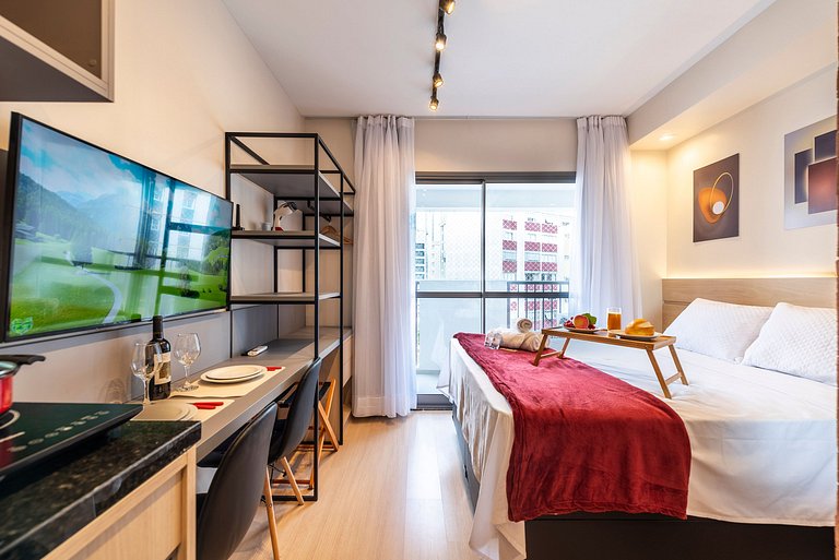 NEX908 Studio Moderno Charmoso Próximo à Paulista