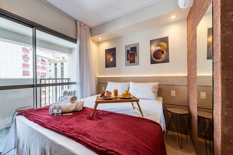 NEX908 Studio Moderno Charmoso Próximo à Paulista