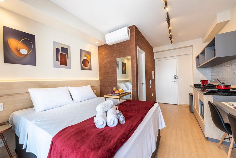 NEX908 Studio Moderno Charmoso Próximo à Paulista