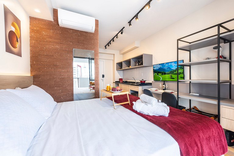 NEX908 Studio Moderno Charmoso Próximo à Paulista