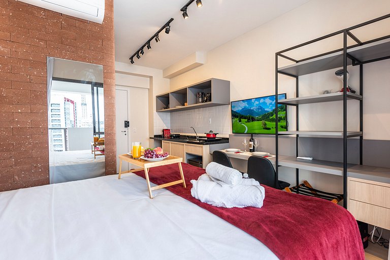 NEX908 Studio Moderno Charmoso Próximo à Paulista