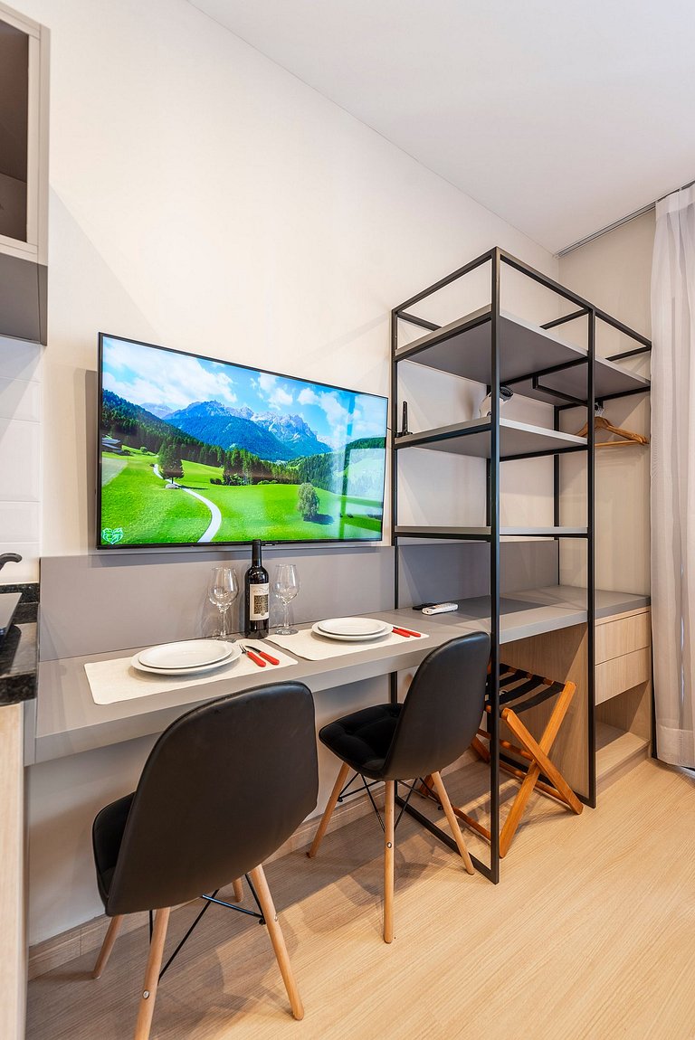 NEX908 Studio Moderno Charmoso Próximo à Paulista