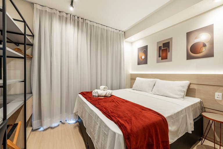 NEX908 Studio Moderno Charmoso Próximo à Paulista