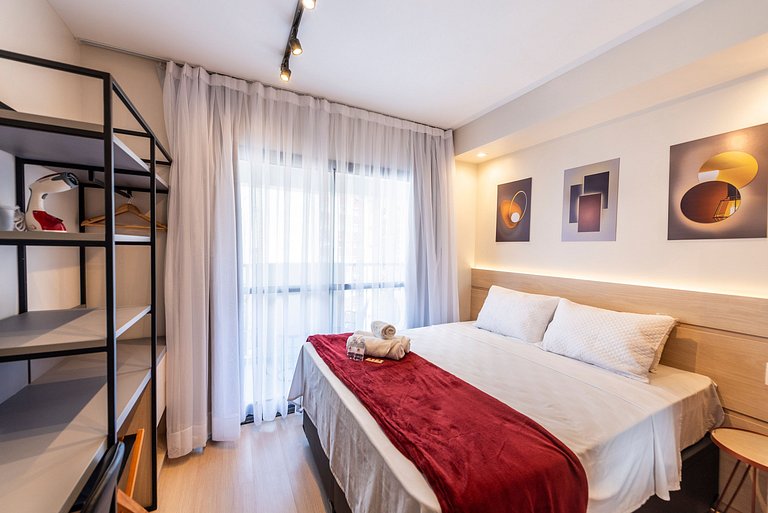 NEX908 Studio Moderno Charmoso Próximo à Paulista